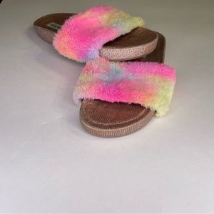 Faux Fur Tie-Dye Steve Madden Slippers